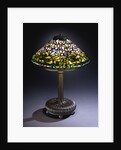 Tiffany Studios 'Cyclamen' leaded glass and bronze table lamp by Anonymous