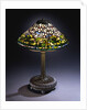 Tiffany Studios 'Cyclamen' leaded glass and bronze table lamp by Anonymous