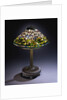 Tiffany Studios 'Cyclamen' leaded glass and bronze table lamp by Anonymous