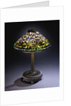 Tiffany Studios 'Cyclamen' leaded glass and bronze table lamp by Anonymous