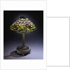 Tiffany Studios 'Cyclamen' leaded glass and bronze table lamp by Anonymous
