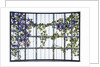 Tiffany Studios 'Clematis' leaded glass three-sectioned skylight by Anonymous