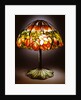 Tiffany Studios leaded glass, bronze and mosaic 'Lotus' lamp by Anonymous