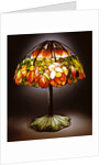 Tiffany Studios leaded glass, bronze and mosaic 'Lotus' lamp by Anonymous