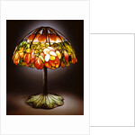 Tiffany Studios leaded glass, bronze and mosaic 'Lotus' lamp by Anonymous
