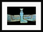 An Egyptian turquoise glazed composition pectorial in the form of a winged Isis by Anonymous
