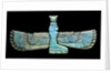 An Egyptian turquoise glazed composition pectorial in the form of a winged Isis by Anonymous