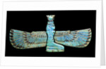 An Egyptian turquoise glazed composition pectorial in the form of a winged Isis by Anonymous