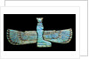 An Egyptian turquoise glazed composition pectorial in the form of a winged Isis by Anonymous