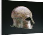 A Greek bronze Corinthian helmet by Anonymous
