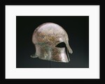 A Greek bronze Corinthian helmet by Anonymous