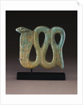 An Egyptian pale-blue faience plaque of a cobra, Dynasty XXVI-XXX, 664-30 B.C by Anonymous