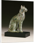 An Egyptian bronze figure of a cat by Anonymous