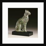 An Egyptian bronze figure of a cat by Anonymous