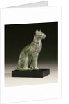 An Egyptian bronze figure of a cat by Anonymous