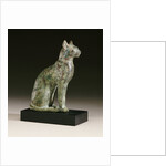 An Egyptian bronze figure of a cat by Anonymous