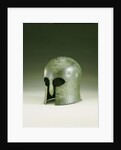 A Greek bronze Corinthian helmet by Anonymous