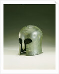 A Greek bronze Corinthian helmet by Anonymous