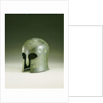 A Greek bronze Corinthian helmet by Anonymous