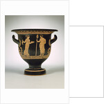 An Apulian red-figure bell krater attributed to the Painter of the Long Overalls by Anonymous