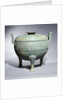 A rare large archaic bronze tripod vessel and cover 'Ding' by Anonymous