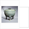 A rare large archaic bronze tripod vessel and cover 'Ding' by Anonymous