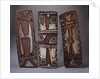 Three Mountain Ok shields of rectangular form by Anonymous