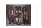 Three Mountain Ok shields of rectangular form by Anonymous