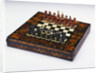 A Louis XIV ivory, ebony and floral marquetry games-board by Anonymous