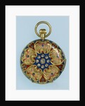 A Swiss gold, enamel and jewelled hunter-cased Jacquemart repeating watch by Anonymous