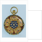 A Swiss gold, enamel and jewelled hunter-cased Jacquemart repeating watch by Anonymous