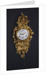 A bronze gilded clock, cartel Louis XV, St. Germain by Anonymous