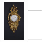 A bronze gilded clock, cartel Louis XV, St. Germain by Anonymous