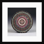 A Roman specimen marble and glass circular top by Francesco Sibilio, with central parcel-gilt concave-sided hexagonal strapwork motif by Anonymous