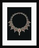 A Belle Epoque ruby and diamond necklace, the front section set with a row of nine graduated cusion-shaped ruby and diamond clusters by Anonymous