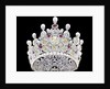 An extraordinary coloured diamond, diamond, natural pearl and ruby crown, mounted in platinum by Anonymous