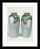 A pair of cloisonne baluster vases depicting wisteria by Anonymous