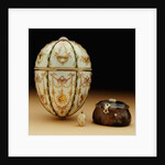 Faberge Kelch Bonbonniere egg pictured with its surprises by Anonymous