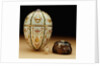 Faberge Kelch Bonbonniere egg pictured with its surprises by Anonymous