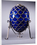 Faberge Pine Cone egg in its stand, workmaster Michael Evlampievich Perchin by Anonymous