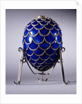 Faberge Pine Cone egg in its stand, workmaster Michael Evlampievich Perchin by Anonymous