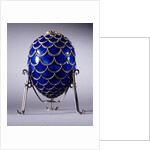 Faberge Pine Cone egg in its stand, workmaster Michael Evlampievich Perchin by Anonymous