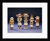 Five Hopi cottonwood Kachina dolls by Anonymous