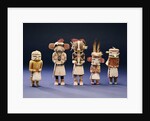 Five Hopi cottonwood Kachina dolls by Anonymous