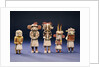 Five Hopi cottonwood Kachina dolls by Anonymous