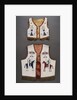 A Plains beaded hide child's vest and a Sioux pictorial beaded vest by Anonymous