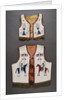 A Plains beaded hide child's vest and a Sioux pictorial beaded vest by Anonymous