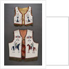 A Plains beaded hide child's vest and a Sioux pictorial beaded vest by Anonymous