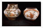 Two Zia polychrome jars by Anonymous