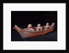 A Makah hunting canoe model by Anonymous